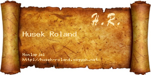 Husek Roland névjegykártya